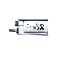 Kantong polimer 3.7V terkecil yang dapat diisi ulang baterai Lithium Ion 15mAh 20mAh 30mAh pilihan baterai Lipo
