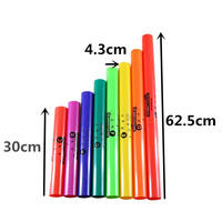 Colorful 8-Tone Bassoon Orff Octave Educational Plastic Instrument with Rope for Kids' Enlightenment