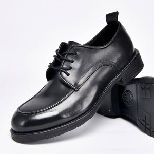 Chaussures Oxford Derby Décontractées Haut de Gamme Rétro à Semelle Souple Respirantes Confortables Formelles en Cuir Imperméables pour l'Automne - Product Image 5