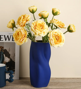 แจกันนอร์ดิกที่มีคุณภาพสูงบนโต๊ะตกแต่งบ้านแจกันจัดดอกไม้เซรามิกอินเดียแจกันใบหน้า2021การออกแบบล่าสุด kopf vasen ที่สง่างาม - Product Image 3