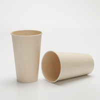 Vente en gros de tasse de pâte de bagasse en fibre de canne à sucre biodégradable écologique 8oz & 12oz jetable pour les fêtes