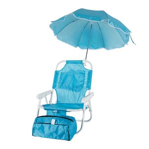 Fabrieksgroothandel op maat gemaakte Braziliaanse kinderstrandstoel met blauw-paarse kleur en zonnescherm - Product Image 4