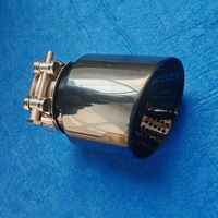Punta de escape de 4 pulgadas para Jaguar XEL, negro titanio mate, acero inoxidable 304, estilo Akrapovic, silenciador corto, tuning