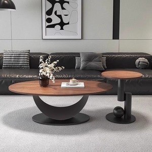 Mesa <span class=keywords><strong>de</strong></span> Centro <span class=keywords><strong>de</strong></span> Madera <span class=keywords><strong>de</strong></span> Lujo a Precio Accesible: Muebles <span class=keywords><strong>de</strong></span> Sala con Acabado en Nogal, Decoración Moderna y Versátil para el Hogar - Product Image 4