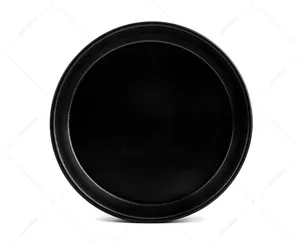 Plateau de cuisson en grès dépoli, de forme ronde, Design moderne, Style japonais, en céramique noire, 8 pièces