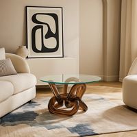 JingYue Maßgefertigter Transparenter Luxus-Acryl Beistelltisch mit Traditionellem Design, Umweltfreundlich, Handgefertigte Möbel für Gewerbeflächen