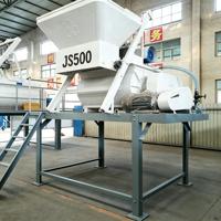 Bétonnière Compulsive à Double Arbre JS500 Durable 500L, Machine Électrique de Mélange de Ciment pour Projets d'Ingénierie Mondiaux