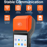Terminal POS Portátil Android 14 con Impresora para Pago de Boletos Escáner de Código QR Móvil Inalámbrico 3GB RAM NFC R330 Plus