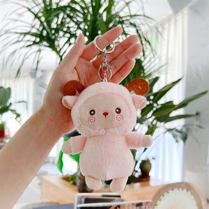 พวงกุญแจตุ๊กตาแกะน้อยน่ารักพวงกุญแจน่ารักกระเป๋าน่ารักจี้เสน่ห์ตุ๊กตาแพะ plushie พวงกุญแจยัดไส้สัตว์ขนาดเล็ก - Product Image 3