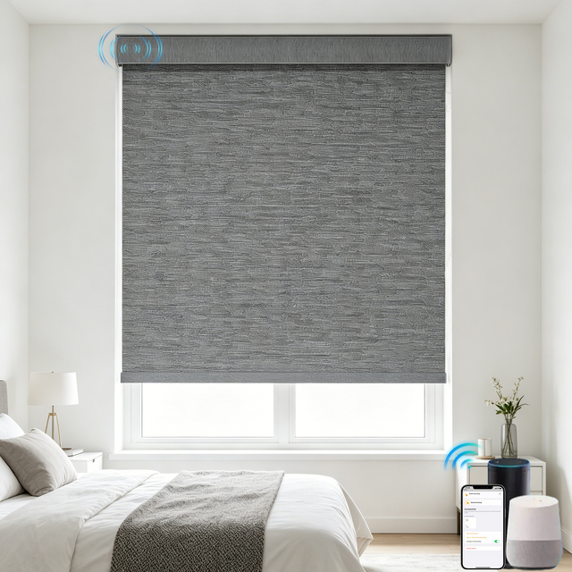 Smart Matter Thread Motorized Blinds No Hub Required Blackout Roller Shades Compatible with Apple Home Alexa & Google Control