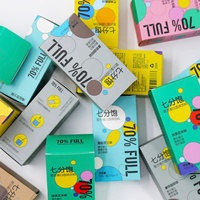 Boîte d'emballage personnalisée en carton ondulé pour biscuits, bleue, avec logo