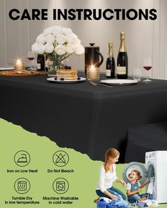 Luna al por mayor moderno 6FT estiramiento Spandex cubierta de mesa mesas plegables Rectangular mantel ajustado para banquetes al aire libre eventos - Product Image 5