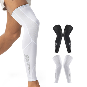 Genou manches été cyclisme anti-dérapant réfléchissant genouillères Sports de plein air <span class=keywords><strong>basket</strong></span>-ball course étendu jambières chaussettes élastiques - Product Image 1