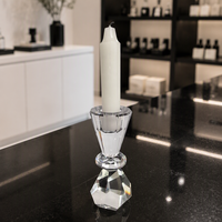 Support de bougie en cristal K9 de luxe fait main à facettes, haute clarté, décoration de table, ornement de Pâques pour la maison, marque Jingxiao