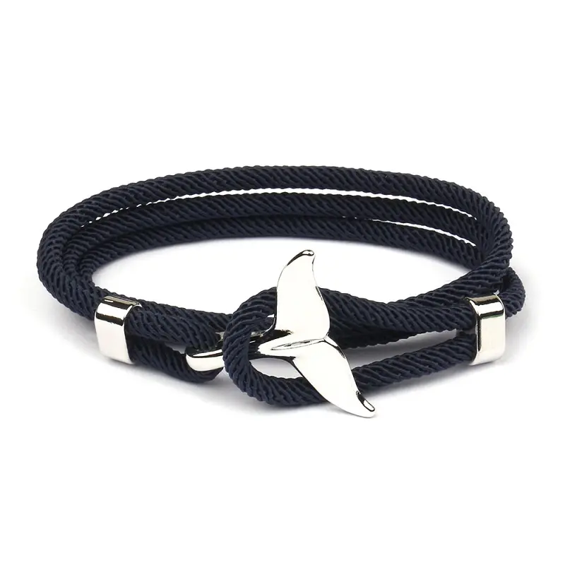 Novelties 2024 fashion bracelets Anchor style bracelet Whale tail bracelet wrist bands for events