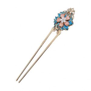 Chinese Style butterfly <b>Flower</b> Hairpin Butterfly Enamel Hair Stick Hair Chop <b>Sticker</b> for Women Bu Yao Hair Accessory for Hanfu - Product Image 5