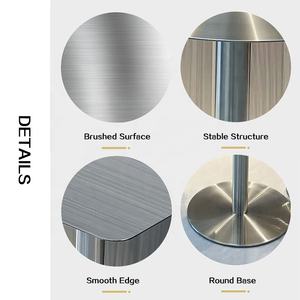 طاولة من الفولاذ المقاوم للصدأ في الهواء الطلق بتصميم بسيط - Product Image 3