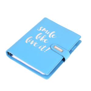 สมุดแพลนเนอร์แบบนิ่มปั๊มฟอยล์6แหวน,สมุดบันทึก<span class=keywords><strong>ราย</strong></span><span class=keywords><strong>เดือน</strong></span>แบบเติมได้สมุดโน้ตพร้อมที่ยึดใบหลวม - Product Image 1