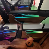 Éclairage d'ambiance pour voiture BMW Série 5 G30 2017-2023, 6 en 1, éclairage d'ambiance RGB pour voiture, commande par application, éclairage d'ambiance intérieur de voiture