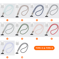 Kabel Data ponsel, Universal 120cm selempang multifungsi kabel USB tipe-c 60W pengisian cepat tali ponsel