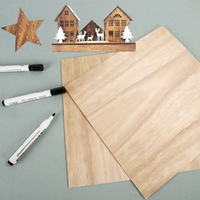 Tablero de Madera Natural de 3 mm, Corte Láser, Madera Contrachapada Comercial de Pawlonia/Álamo para Manualidades, Rompecabezas 3D y Juguetes
