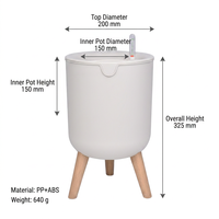 Étagère à fleurs de style nordique en plastique respirant et résistant à la corrosion pour bureau, salon, balcon, pour plantes en pot