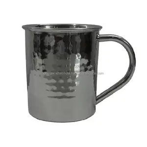 Mug à bière Moscow Mule en cuivre pur de 18 oz, fabriqué à la main, avec poignée en laiton, design minimaliste écologique, excellent cadeau pour les mariages - Product Image 1