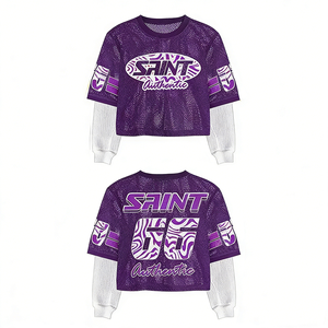 Camiseta Deportiva de Fútbol Hip Hop con Cuello en V, Estilo Urbano, Holgada y Corta, Personalizada con Logotipo de Tontons para Hombre - Product Image 4