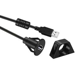 <span class=keywords><strong>USB</strong></span> 2.0 filo cavo porta singola <span class=keywords><strong>USB</strong></span> <span class=keywords><strong>maschio</strong></span> a <span class=keywords><strong>femmina</strong></span> di montaggio del pannello di scarico per auto camion barca cruscotto moto - Product Image 4