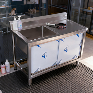 خزانة مطبخ صناعية مخصصة مصنوعة يدويًا بوعاء فردي مزدوج - Product Image 2