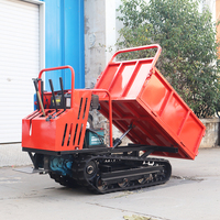 CE EPA Hydraulic Tipping 750KG Mini Dumper Muldenkipper Crawler Mini Crawler Transport Truck Gummi ketten transporter