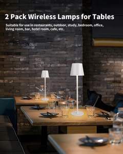 Lampe de table rechargeable sans fil à intensité variable 3 couleurs pour hôtel, chevet, salon, restaurant - Vente en gros - Product Image 2