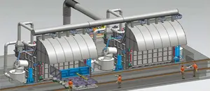 Di Alluminio Rotary Gas Forno di Fusione con Refrigeratore