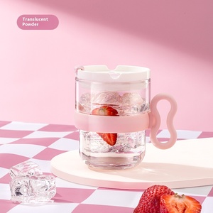 Bottiglia Premium in Vetro per <span class=keywords><strong>Acqua</strong></span> <span class=keywords><strong>e</strong></span> Latte da Donna, con Manico, Tappo a Ventosa <span class=keywords><strong>e</strong></span> Coperchio, Ideale per Colazione <span class=keywords><strong>e</strong></span> Regalo per la Casa - Product Image 6