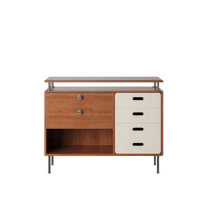 Aparador de Madera Maciza Estilo Vintage, Diseño Minimalista, Mueble de Salón para Té, Mueble de Almacenamiento Montado en la Pared, Estilo Instagram - Product Image 5