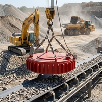 Séparateur magnétique transversal professionnel à aimant permanent suspendu pour usine de concassage et exploitation minière en carrière