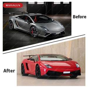 ชุดบอดี้ไฟเบอร์คาร์บอนใหม่สำหรับ lambLamborghini Gallardo LP550 560 <span class=keywords><strong>570</strong></span> D สไตล์กันชนหน้ากระโปรงข้างสปอยเลอร์อัพเกรด - Product Image 3