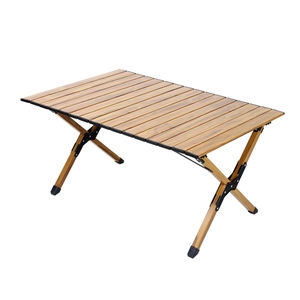Tianye OEM Portable Aluminum <b>Table</b> Manufacture Wood Grain Egg Roll <b>Table</b> for <b>Camping</b> Picnic - Product Image 1