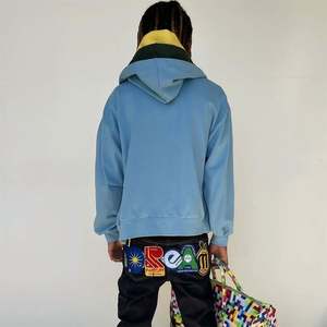 Sweat à capuche zippé épais et lourd à couche personnalisée 550gsm pour hommes Sweat à capuche zippé uni avec fermeture éclair - Product Image 4