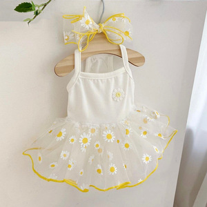 Vestido <span class=keywords><strong>de</strong></span> Verano para Mascotas, Estilo Coreano Japonés, Falda <span class=keywords><strong>de</strong></span> Tul con Estampado <span class=keywords><strong>de</strong></span> Fresas Rosadas y Lazo para Perros y Gatos - Product Image 4