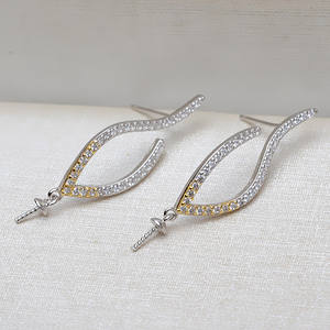 Boucles d'oreilles en argent S925, accessoire de bricolage, style simple européen et américain, crochet d'oreille pour femme, bijoux en perles 7-13, 25 mm 6 mm - Product Image 3