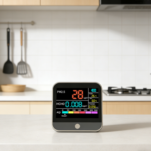 Mini testeur intelligent de qualité de l'air intérieur PM 2.5 PM10 PM1.0 mètre température humidité appareil de <span class=keywords><strong>mesure</strong></span> avec écran coloré HCHO - Product Image 5
