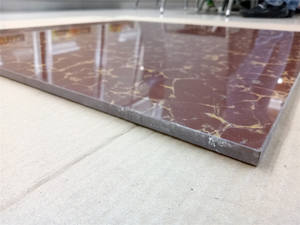 Piastrelle in Ceramica Porcellanata Moderna Classica Bordeaux Lucida 60x60cm, Spessore 5mm, per Esterni, Effetto Pietra - Product Image 4