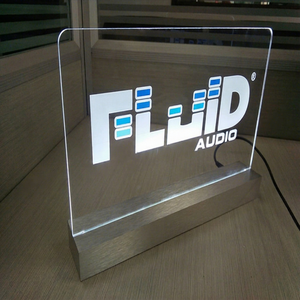 Custom Tabletop Acrylic Base Edge Lit Led Signs Holder Acrylic Counter Top - Product Image 1