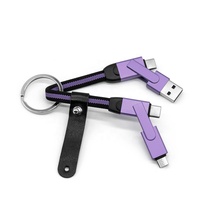 Mini Llavero 6 en 1 con Cable USB Tipo C a Tipo C de Carga Rápida de 60W para iPhone, Regalo Promocional Empresarial