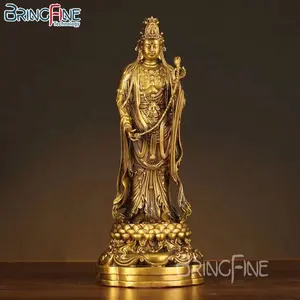 Храм освящает бронзовую статую Авалокитешвары, украшенную золотом и расписной тысячи ручных Авалокитешвара Металл бу