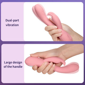 防水 Gスポット ラビットバイブレーター 10種のモード搭載 ダブルマッサージ クリトリス刺激 ディルド アナルバイブレーター 女性向けセックストイ - Product Image 5