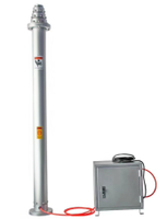 Mât télescopique pneumatique 8M 10M 15M 20M, charge utile de 3KG à 300KG, mât d'antenne télescopique à pompe