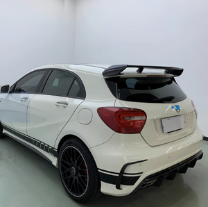Para <span class=keywords><strong>mercedes</strong></span>-benz Clase A 13-18 W176 Custom A45 <span class=keywords><strong>AMG</strong></span> parachoques trasero delantero envolvente falda lateral alerón trasero Kit fibra de vidrio ABS actualización - Product Image 2