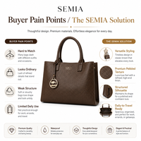 Sac fourre-tout de luxe pour femme SEMIA, style japonais, haute qualité, sac à bandoulière classique, grande capacité